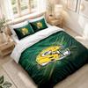 Bettwäsche-Set 1 Bettbezug 2 Kissenbezüge Green Bay Packers Aufdruck Schlafzimmer Heimdekoration