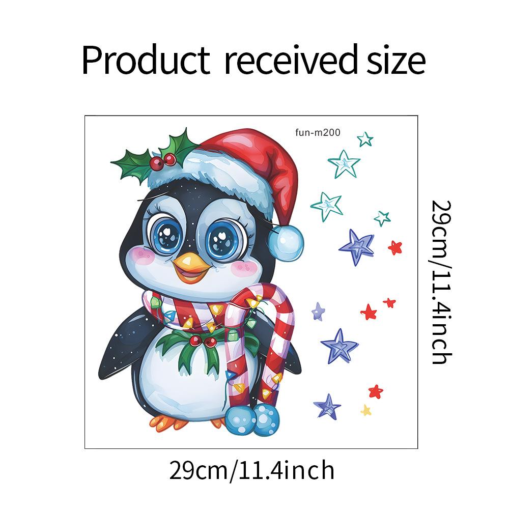 

Мультфильм Пингвин Санта шляпа звезда туалет с ванной туалет украшения дома наклейки 29*29CM/fun-m200