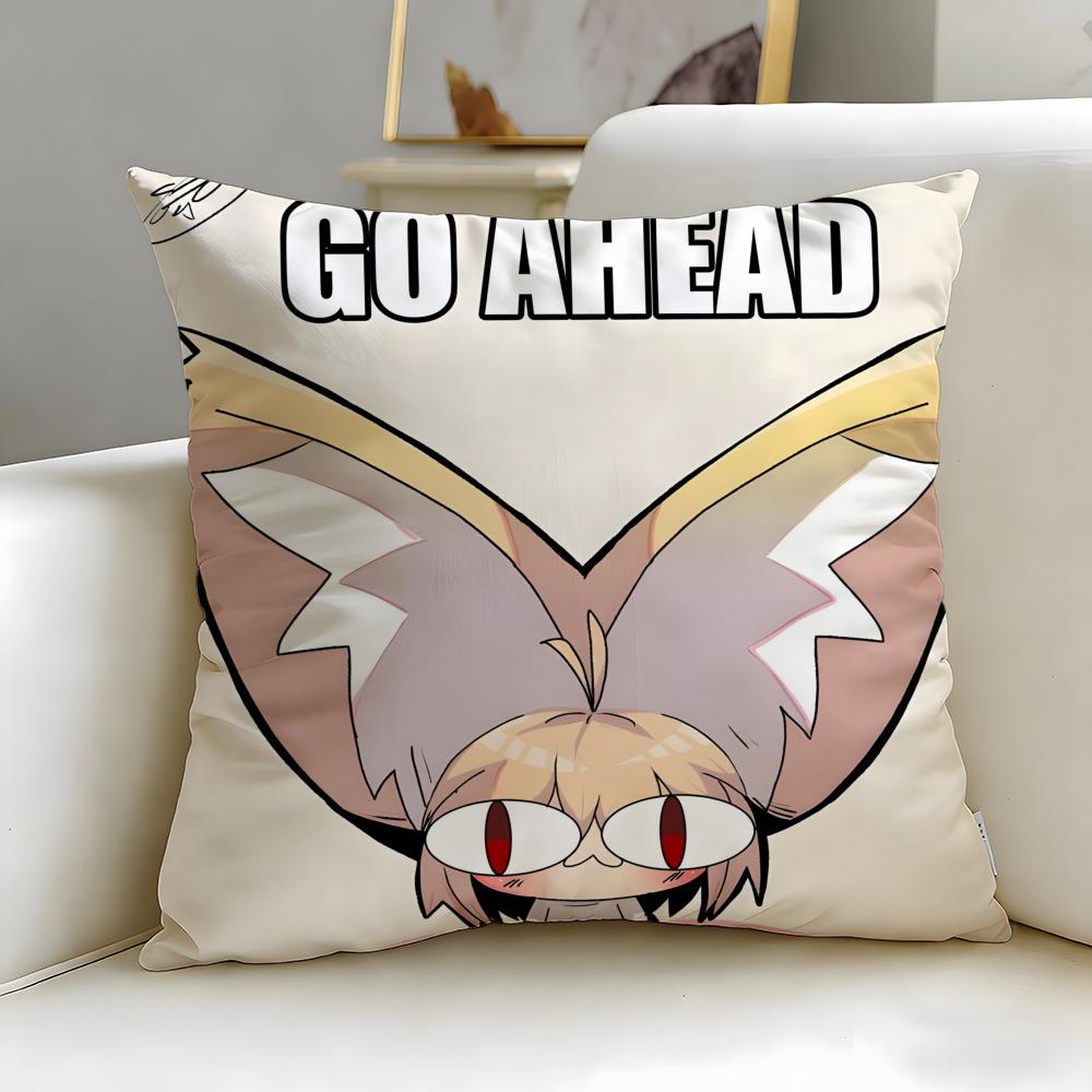 popular anime character Neco Arc Cushion Cover Soft & Easy-Wash Pillow Case – Versatile for Couch, Bed, Travel and Office