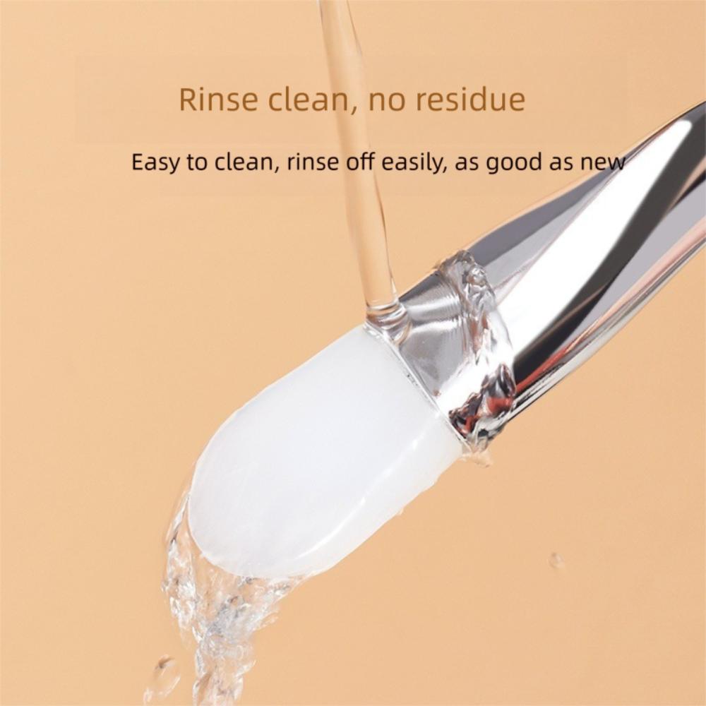 Double Head Silicone Facial Mask Brush Daub Type Beauty Tool Face Cleaning Brush Dual-Use with Digging Spoon
