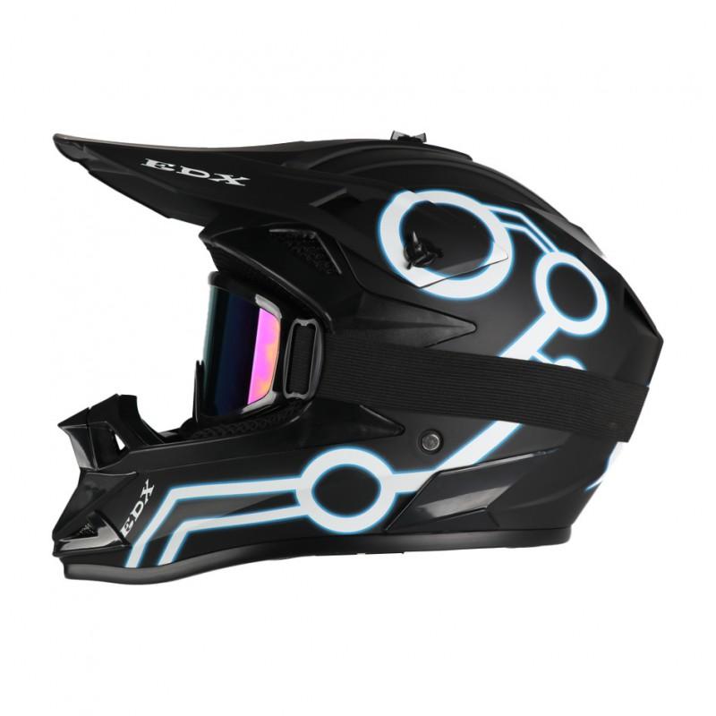 Full Face Off-Road Motorcycle Helmet ABS Material DOT Certified Adult Trail Dirt Bike Riding