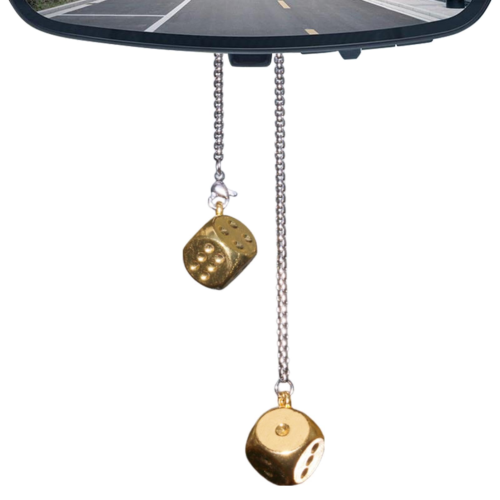 

Car Room Mirror Decoration Car Decoration Dice Hanging Decoration Alloy See description золотой