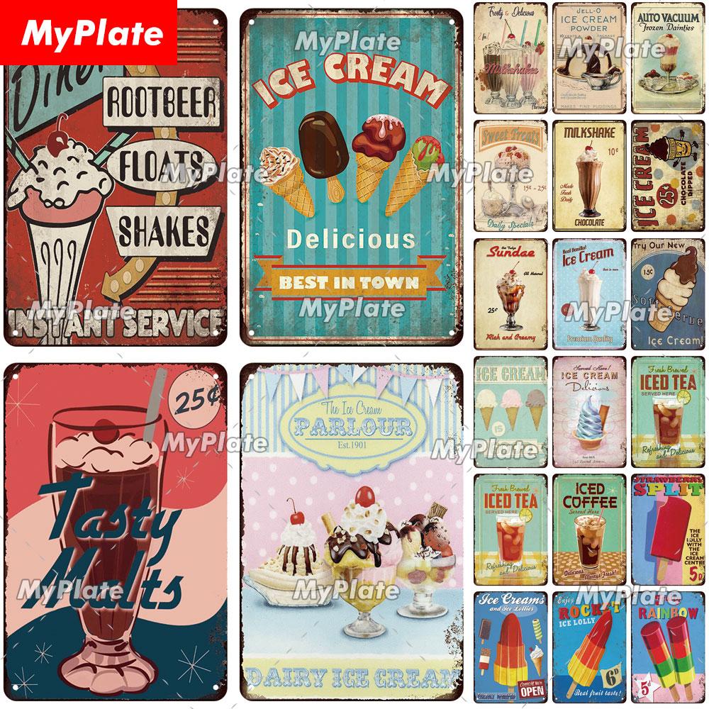 

Мороженое Металлическая вывеска Винтажная табличка Жестяная табличка Настенный декор для бара Человек Пещера Кухня Живопись Плакат