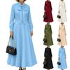 Women's Color Long Sleeve Dress for Elegant Everyday Wear