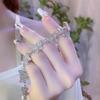 Japanese Korean Rhinestone Butterfly Bracelet: Elegant Fairy-Inspired Design for Women