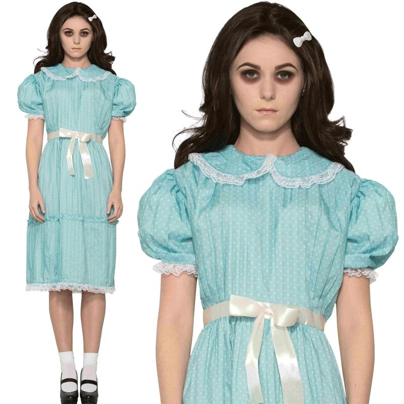 

Women Halloween Costume Adult Ladies 80S Creepy Sister The Shining Twins Costume Fancy Dress Halloween XXXXXL озеро синий