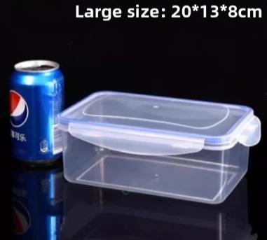 Storage Box Sealed Rectangular Refrigerator Lid Plastic Crispy Microwave Heated Lunch Box with Lid