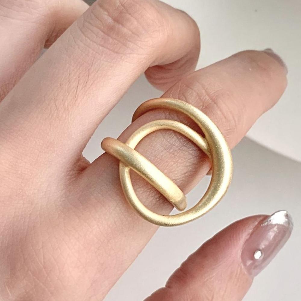 PANJBJ Real 925 Silver Retro Round Ring For 2 Rigns Women Chain Vintage Fine Jewelry Minimalist Accessories Gift