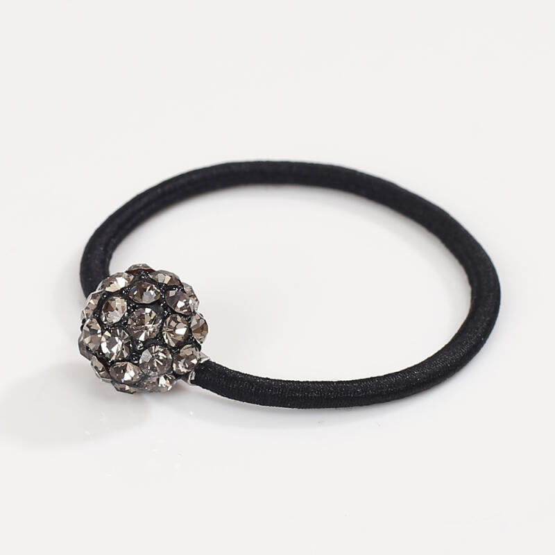 Crystal Drop Cubic Hair Band Black Hair Band