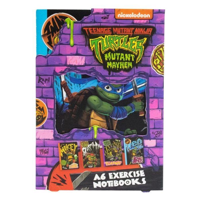 Carnets de notes - NINJA TURTLES - Set de 4 - A6 - 40 pages lignées - Multicolore