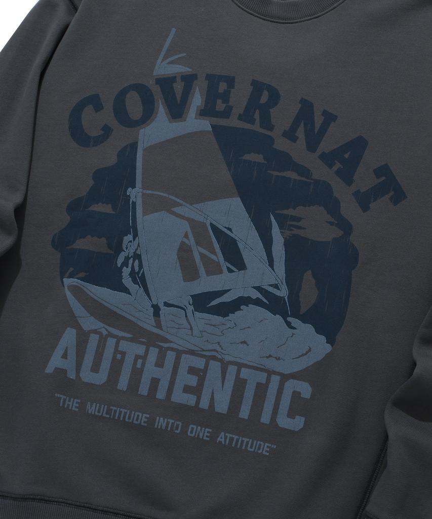 COVERNAT Sailing Boat Sweatshirt Charcoal