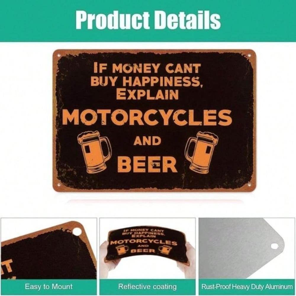 Vintage American Motorcycle Tin Sign Metal Poster Wall Decor Garage 8x12 Inch