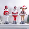 Standing Santa Claus Retractable Doll Snowman Elk Merry Christmas Decoration  Home Decoration