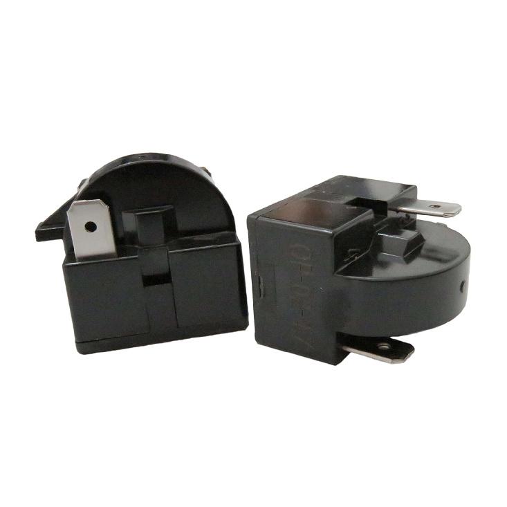 

JEM&JULES 2 шт. 3-контактный серебряный контакт, нормально разомкнутый, 2,55 А, 4,7 Ом, 30,6 Вт, автоматический режим работы, реле запуска холодильника для монтажа в розетку