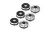 Audio-Technica AT6099a Record Player Insulators/Speaker Spikes, Machined Stainless Steel with High-Density Urethane SlimeFlex, Set of 6, Silver