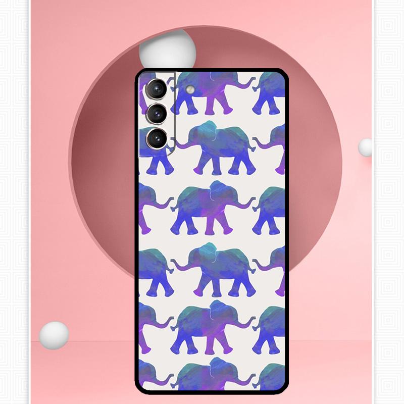 Cute Baby Elephant Case For Samsung Galaxy S22 S23 S24 Ultra Note 20 10 S8 S9 S10 Plus S21 S20 FE Soft Cover