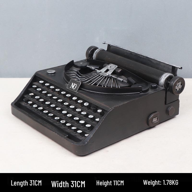 Vintage European Typewriter Iron Art Decor for Photography & Shop Windows
