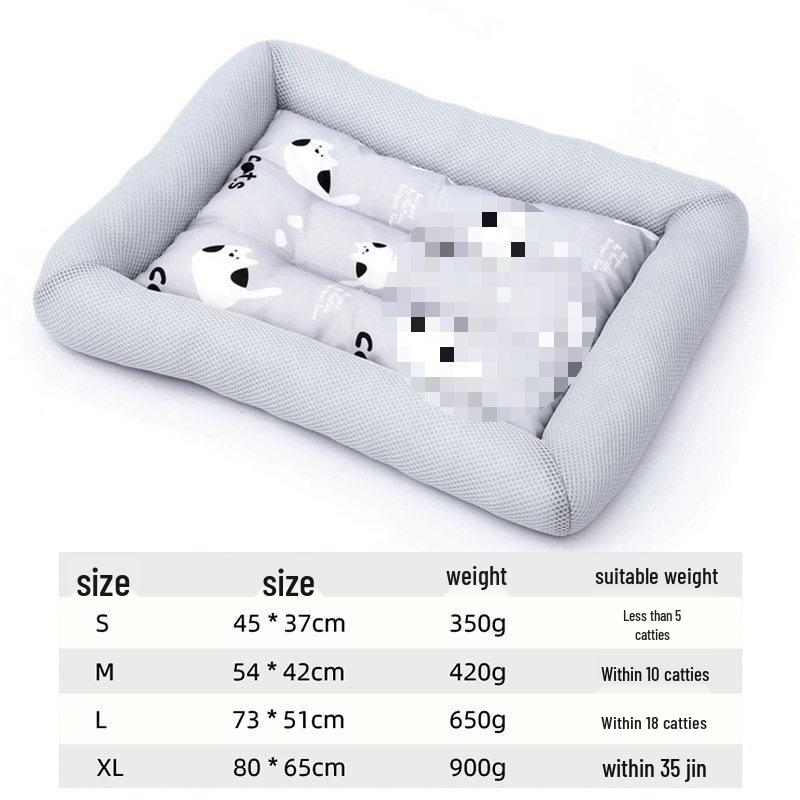 Summer Cooling Mat: Bite-Resistant Pet Bed for Dogs & Cats S - Small