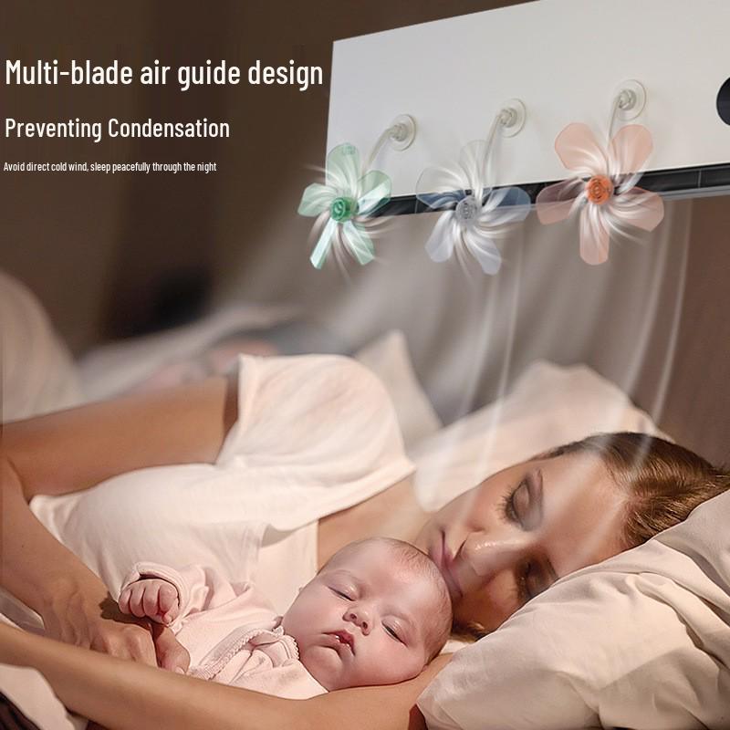 3-Second Install Multi-Angle Air Conditioner Deflector: Avoid Direct Cold Air with Wall-Mount Design