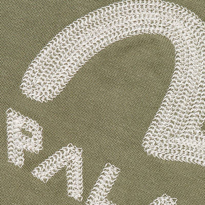 Palace X Evisu Collaboration SS24 Solid Color Zip Casual Logo Print Hoodie Unisex Hoodies Military-Green 2ESPAM4SW1150OSFLAGRX