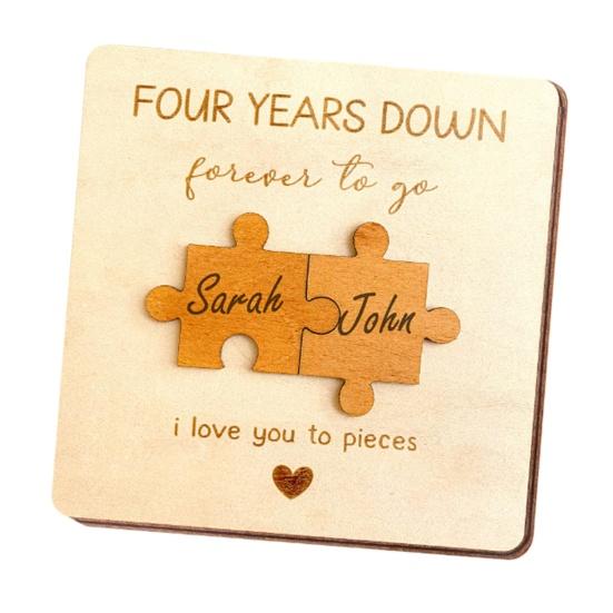 Wooden Paw Print Memorial Card I Love You to Pieces E