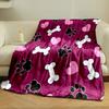 Paws and Hearts Pattern Blanket print blanket soft and cozy perfect for the living room bed sofa or a nap,gift