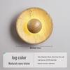 Japanese Wabi-Sabi Style Wall Lamp, Yellow Travertine Round, for Bedrooms, Restaurants, and Hallways