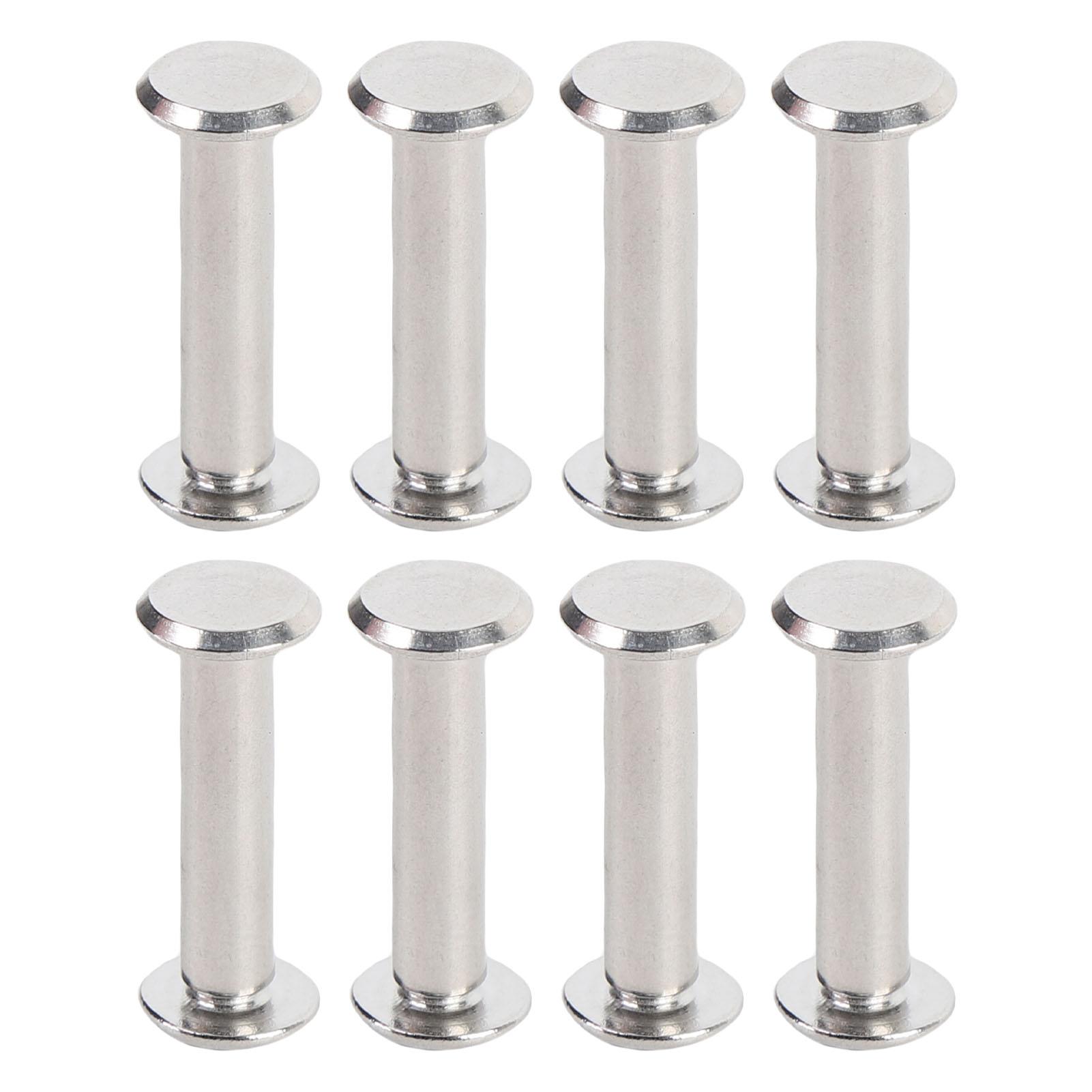 

40 комплектов Кожаное ремесло Заклепка M4 Нержавеющая сталь и сплав Многофункциональные круглые плоские головки Винт Гвоздь