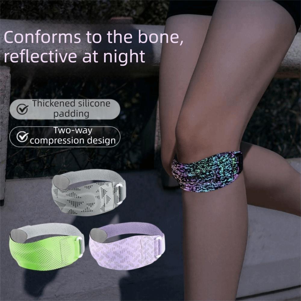 Reflective Knee Support Pad Shock-absorbing Knee Strap Sports Patella Brace Running Sport