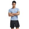 Li-Ning Waterproof Chlorine Resistant Simple Solid Color Speed Training Short Sleeve Swimwear Men Swimwear Blue LNYW821-4