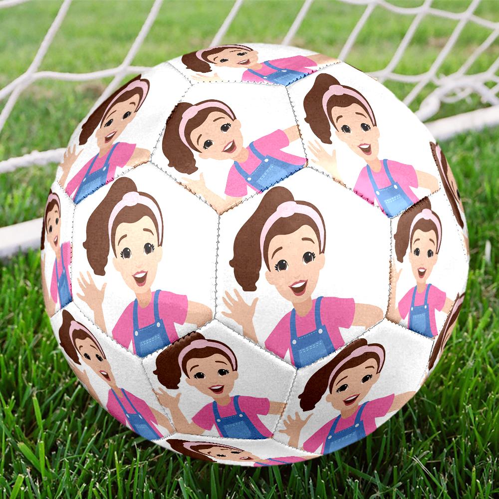 Di Più. Pallone da Calcio Tema Rachel Taglia 5, Adatto Sia per Partite Indoor che Outdoor, un Regalo Adatto a Tutti.
