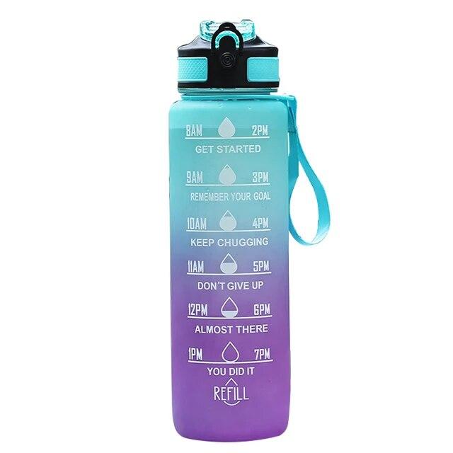 

1000 мл красочная матовая бутылка для воды, мотивационная бутылка для питья, спортивная бутылка для воды с маркером времени, портативные многоразовые чашки