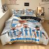 Lionel Messi Bedding Quilt Set Quilt Cover Pillowcase Home Decoration Birthday Gift (1 * duvet cover + 2 * pillowcase, without core)