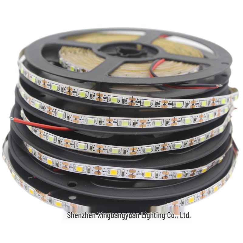 LED 5V 2835 Flexible Single Color Strip, 60 High-Brightness Lights, 5mm Double-Sided Narrow Board for Advertising Light Box