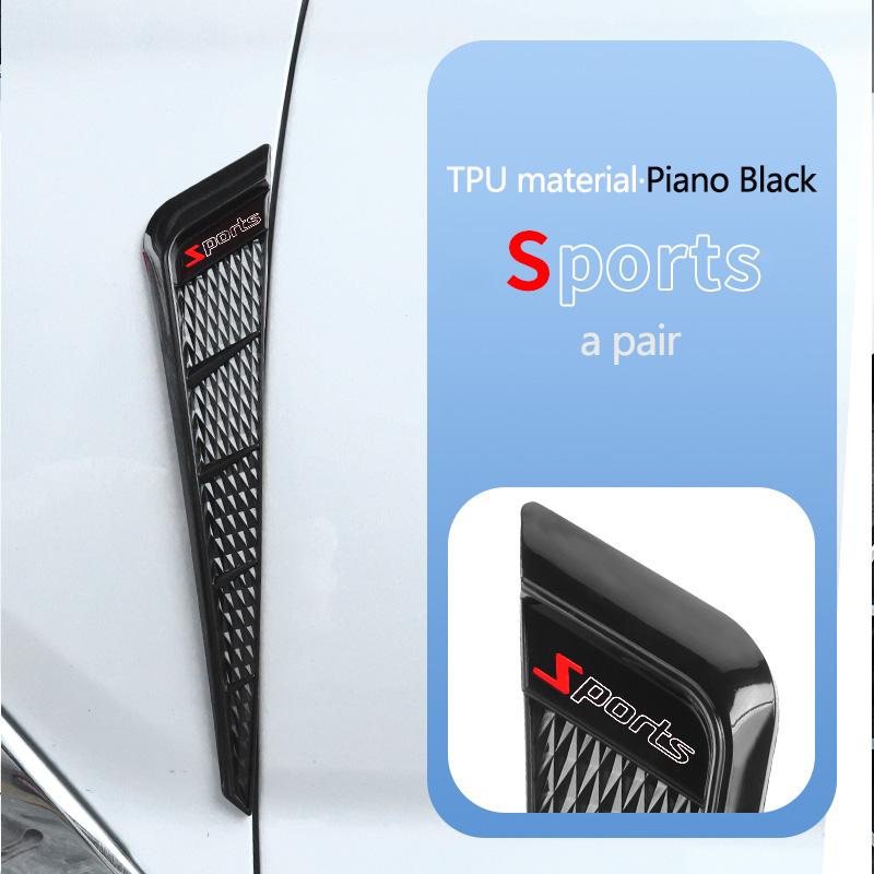 

Universal Car leaf panel decorative sticker, car side blade decorative strip, scratch resistant and anti-collision body sticker чёрный