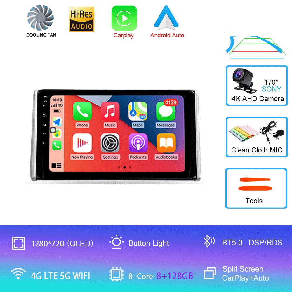 Android 14 Car Radio For Toyota RAV4 5 XA50 2018 - 2025 Multimedia Video Player Navigation Stereo GPS No 2din 2 Din Dvd