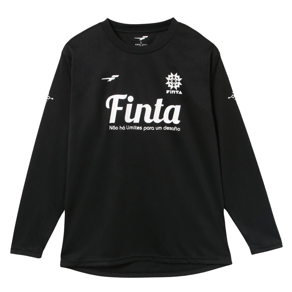 FINTA Long Sleeve Practice FT8818 Size L Soccer/Futsal Shirt, (0500), Black,