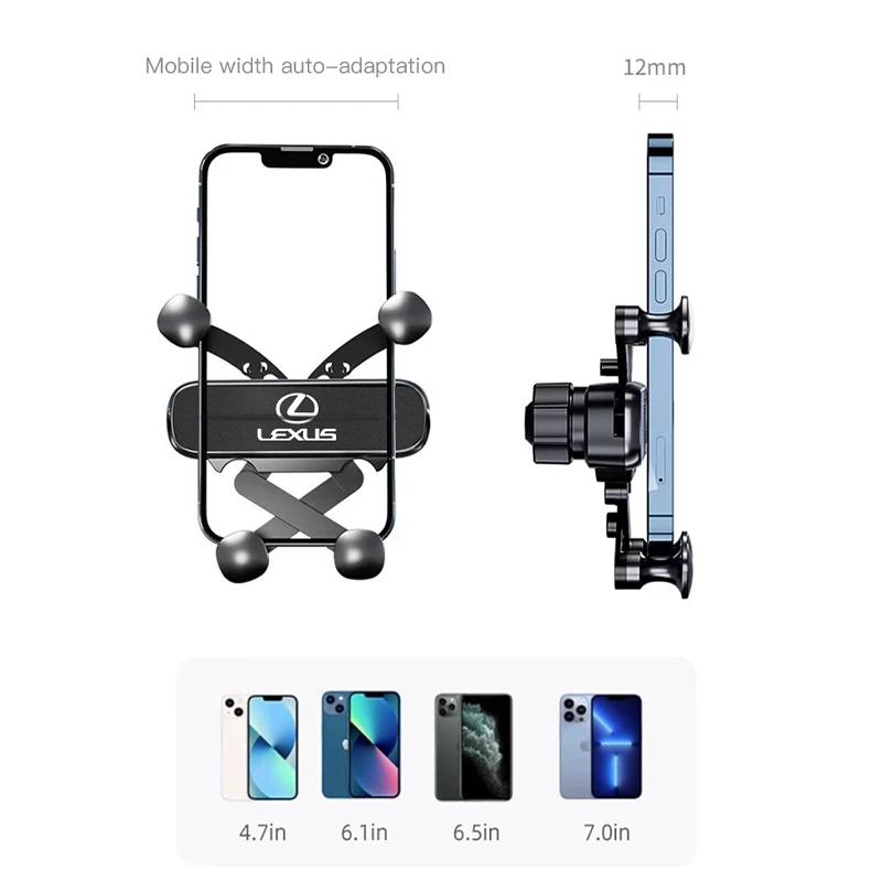 Grawitacyjny Stojak Uchwyt na Telefon Samochodowy Do Lexus RX330 IS250 Ct200h ES300h RX350 UX Samochodowy Kratka Wentylacyjna Obracany o 360 Stopni Podpórka na Telefon Komórkowy