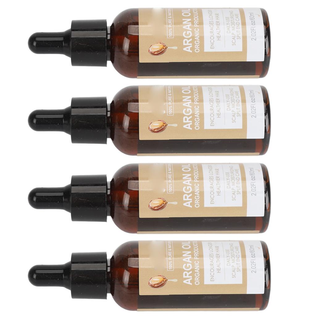 4pcs Argan Oil Hair Growth Serum Boost Thin Hair Increase Volume Moisturizing Hair Thickening Serum 60ml