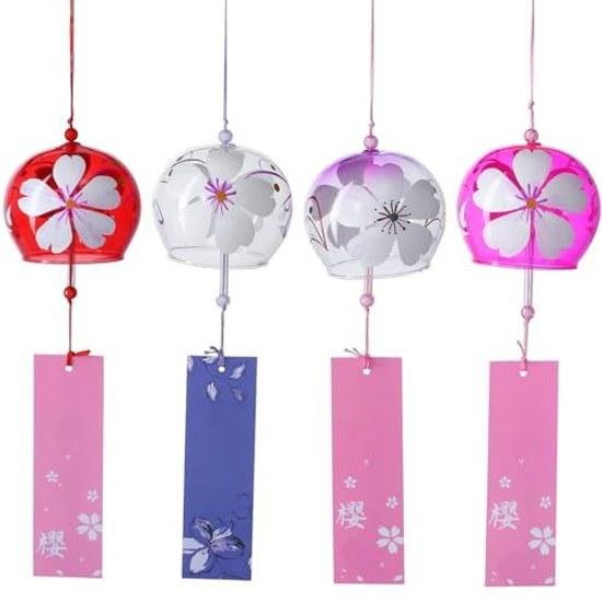 Wind chime Edo handmade glass soothing sound summer scenery enjoy coolness stylish interior decorative item hanging decoration Japanese style cool set