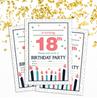 Darling Souvenir White Birthday Invitation Card 28 Pcs Fill or Write In Blank Invites Printable Party Supplies 5 X 7