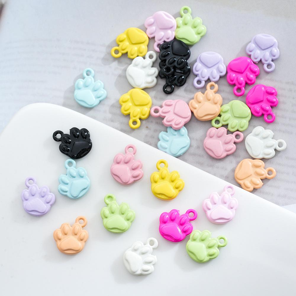 10X12Mm Legierung Farbig Katze Kralle Anhänger Halskette Armband Anhänger DIY Handgefertigter Schmuck Tierkralle Zubehör Produktion