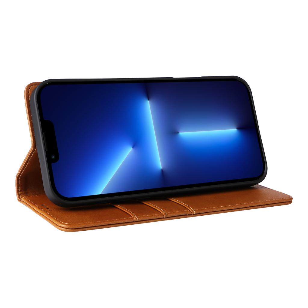 For iPhone 13 Pro Max Leather Case RFID Blocking Wallet Magnetic Closing Cover