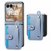 Custodia in Pelle con Fantasia Fibra di Carbonio per Motorola Razr 60 50 Ultra 40 Borsa Multifunzione con Slot per Carte Staffa Cinturino da Polso Copertura