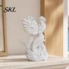 Decorative Shell Desktop Organizer 3D Printed Mermaid Conch Storage Ornament, Mini Hollow Tube Flowerpot, Creative for Home Office Decor European