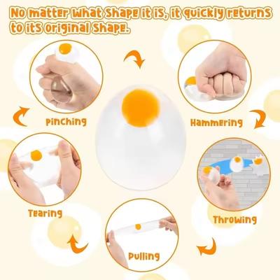 Przezroczyste jajka symulacyjne Squishy Zabawki Piłeczki Anty-stresowe Reduktor Napięcia Fidget Toy Dla Dorosłych Dzieci