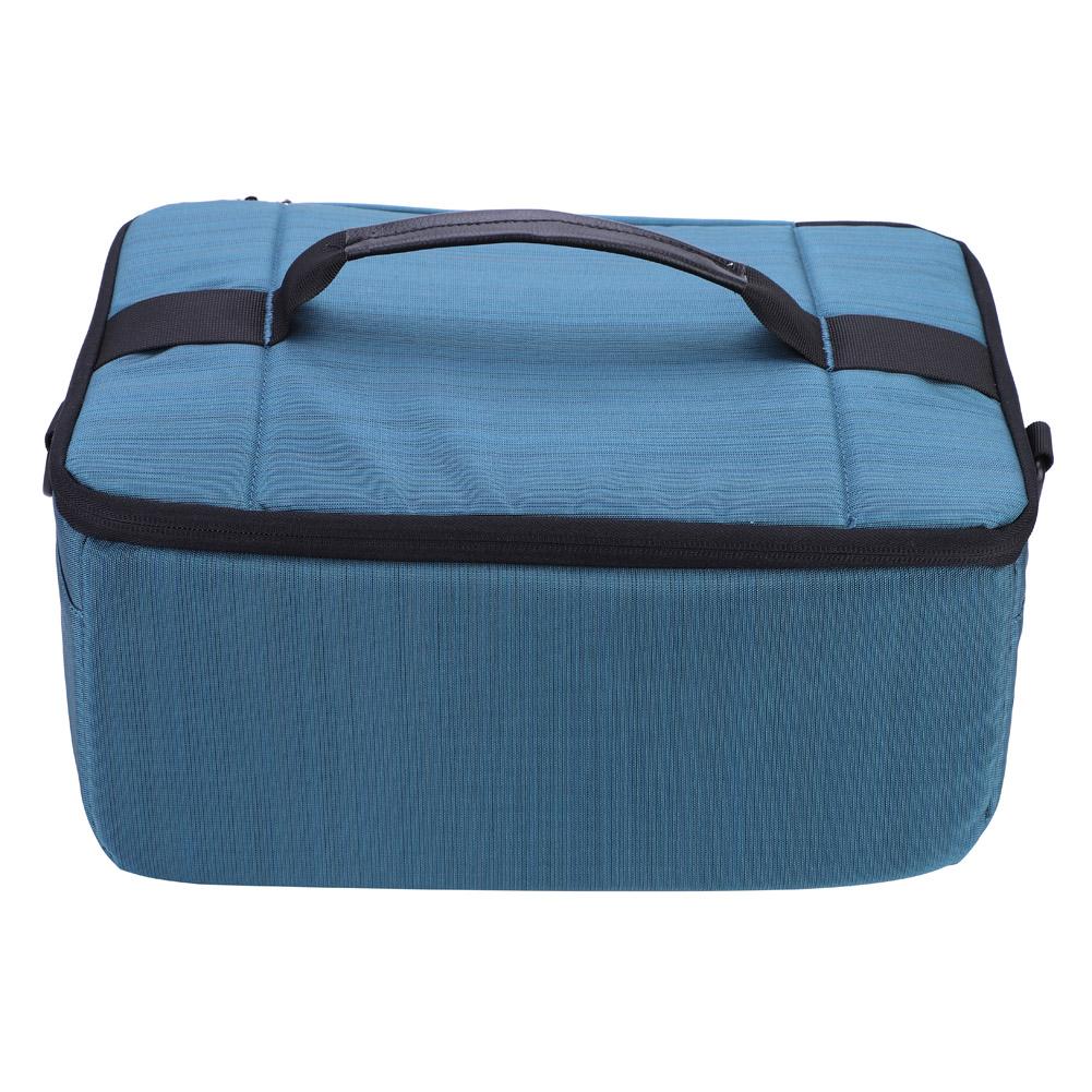 Vikbar Skyddande Insats Avdelare Handtag Kameraobjektiv Väska Fodral Påse (Blå)