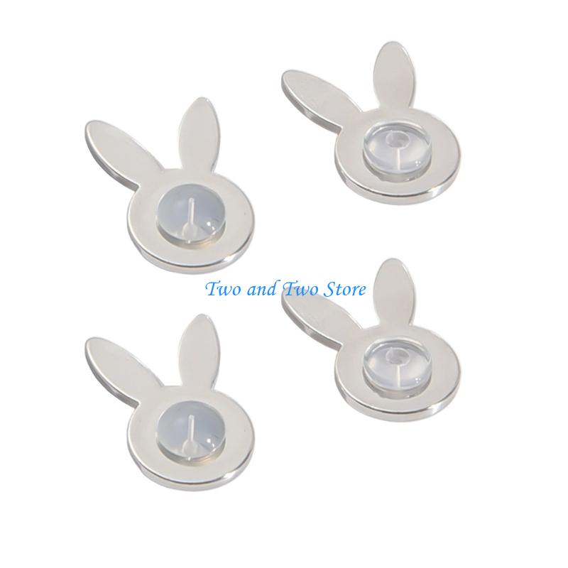 HX6F Trendy Rabbits Earring Clip Fashionable Heart Designs Secure Fit Brass Jewelry Enhancers