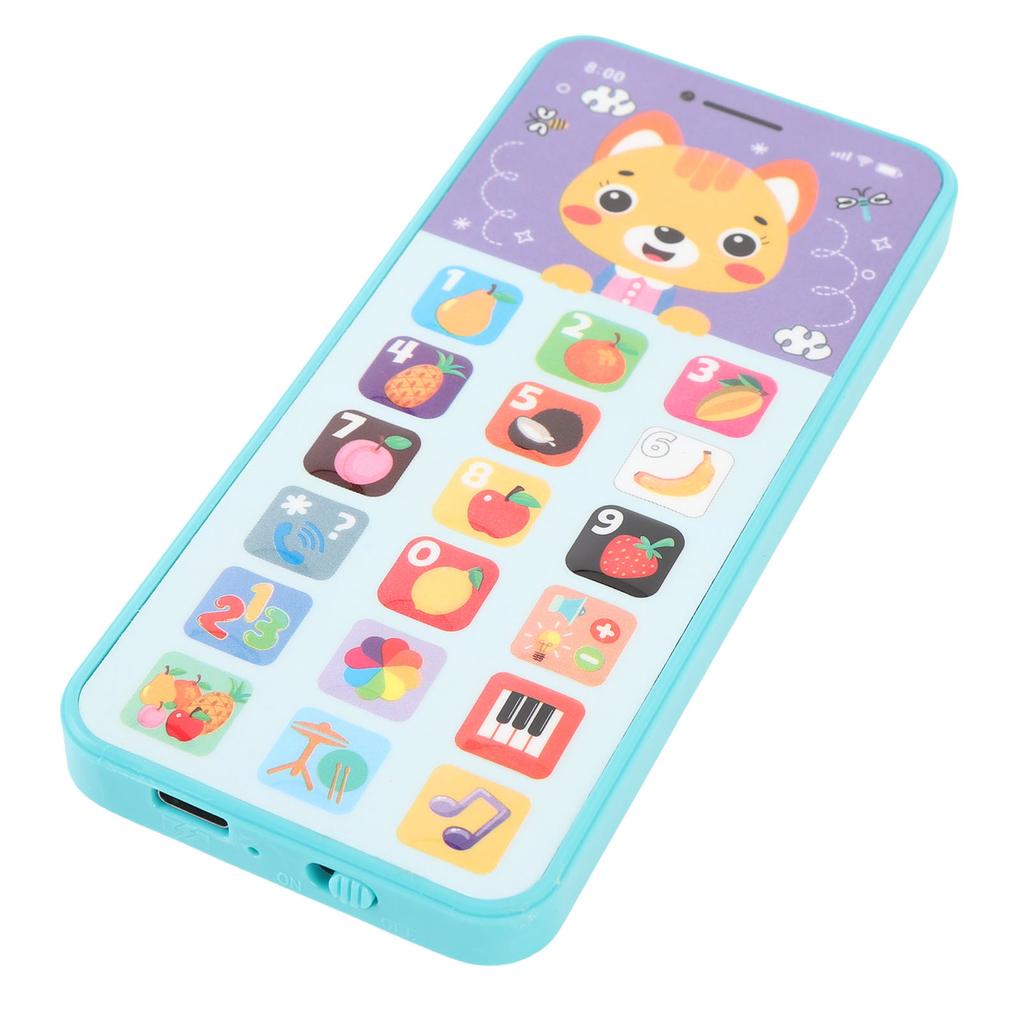 Baby Handy Spielzeug Englisch Lernen Wiederaufladbares Simuliertes Smartphone Spielzeug zur Entwicklungsförderung Grün
