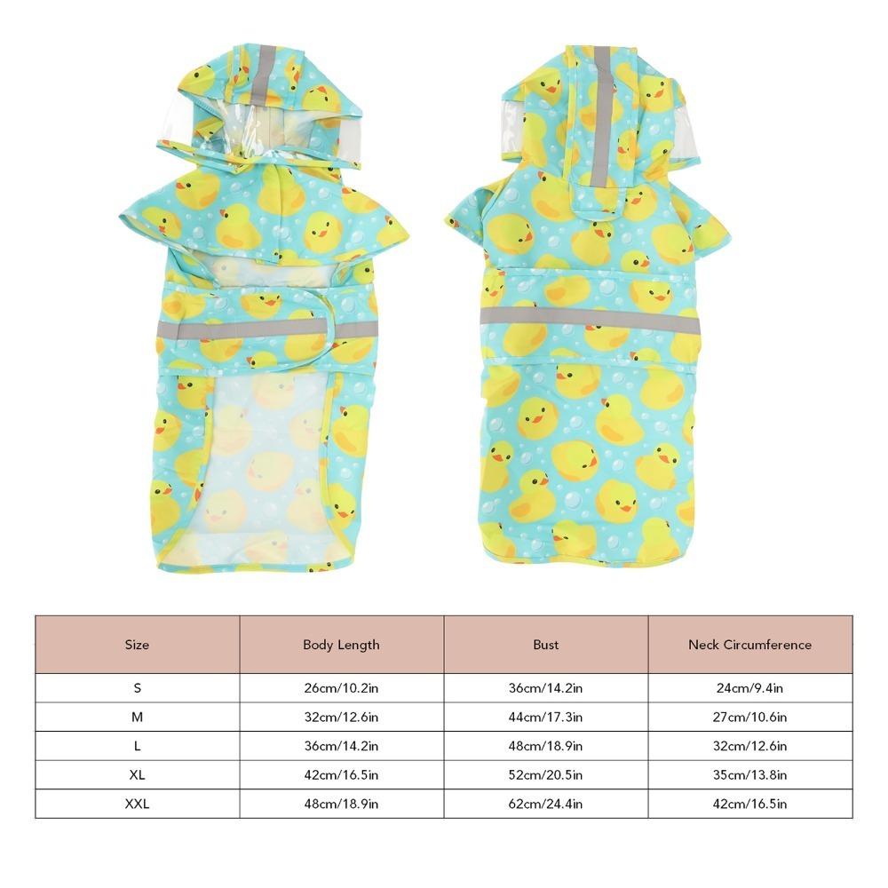 Leichtes Enten-Regenoutfit Wasserdicht Kleiner Haustier-Regenponcho Gelber Enten-Haustier-Mantel Parkspaziergang